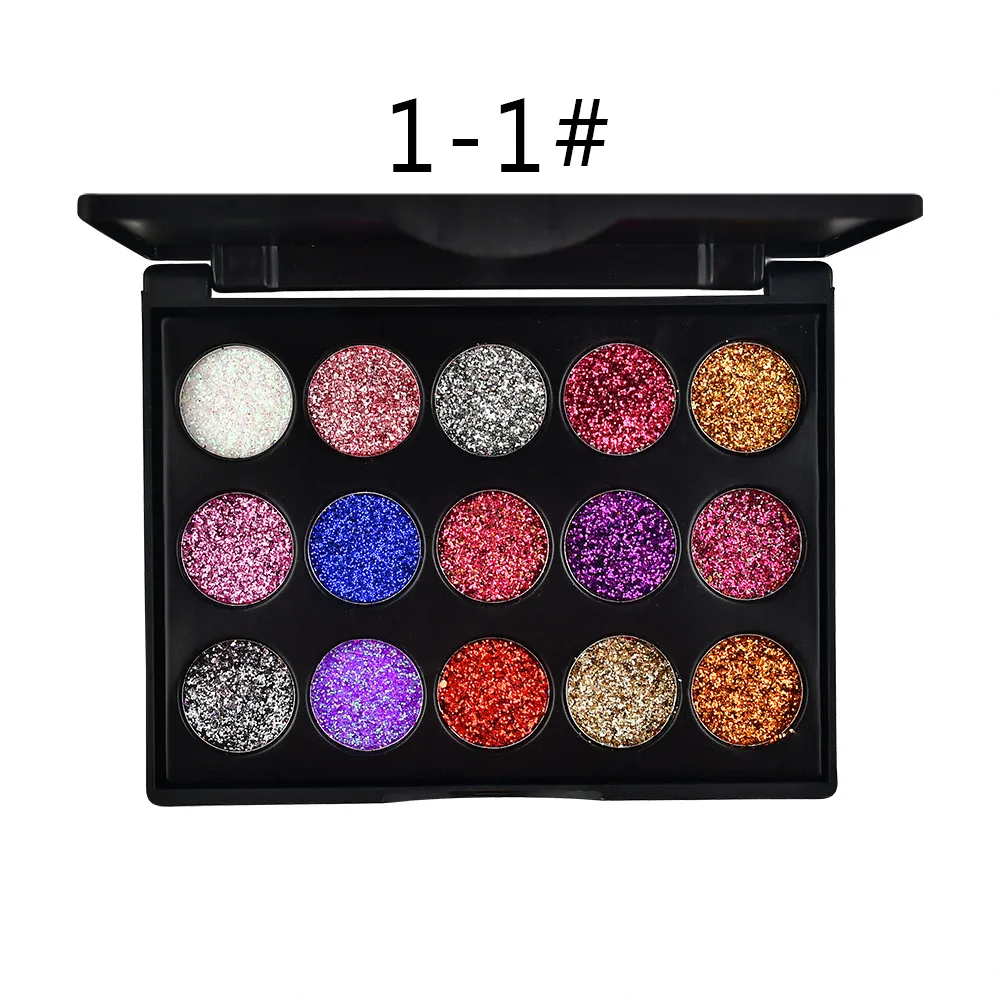 Блестящие тени для век 15 цветов искусственная Палитра профессионального макияжа