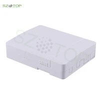 free shipping dual ports fiber optic protection box abs material ffth desk box for drop cable optic fiber fused