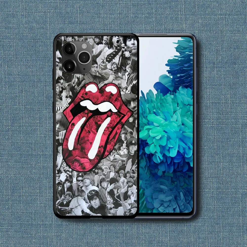 

Rolling Rock Band Stones Phone Case For iPhone 4 4s 5 5S SE 5C 6 6S 7 8 Plus X XS XR 11 12 Mini Pro Max 2020 black Cell Painting