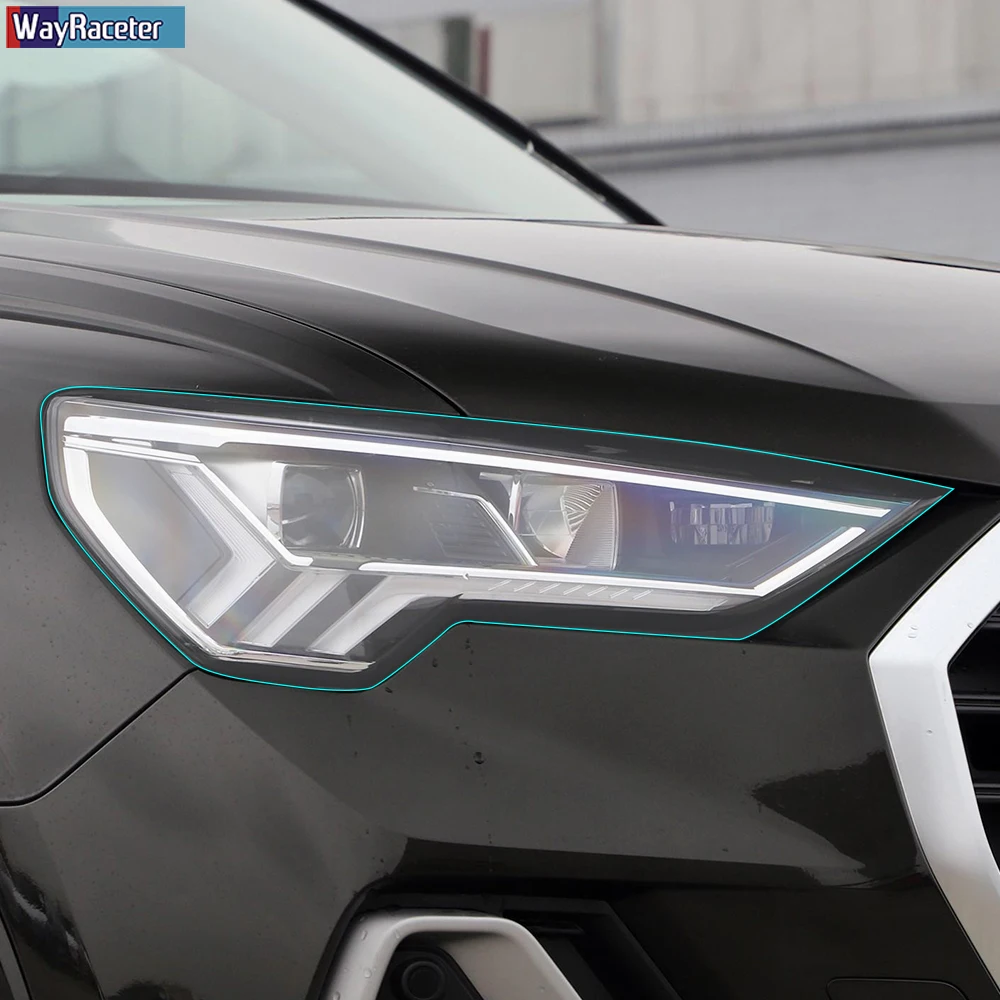

2 Pcs Car Headlight Protective Film Headlamp Transparent Black TPU Sticker For Audi A3 S3 RS3 A4 A6 A7 S6 Q3 Q5 Q7 Accessories