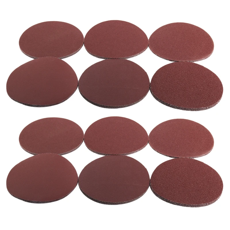 

60Pcs/Set 5Inch 125Mm Round Sandpaper Disk Sand Sheets Grit 80/100/120/180/240/320 Hook And Loop Sanding Disc