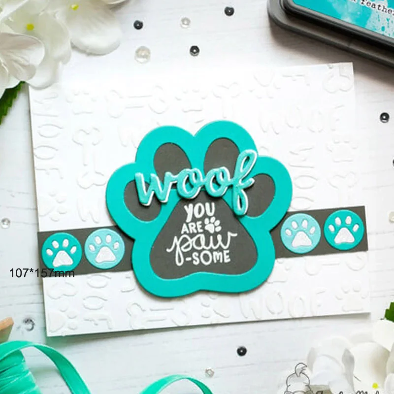 Металлические режущие штампы Скрапбукинг собачья кость рамка фон ремесло