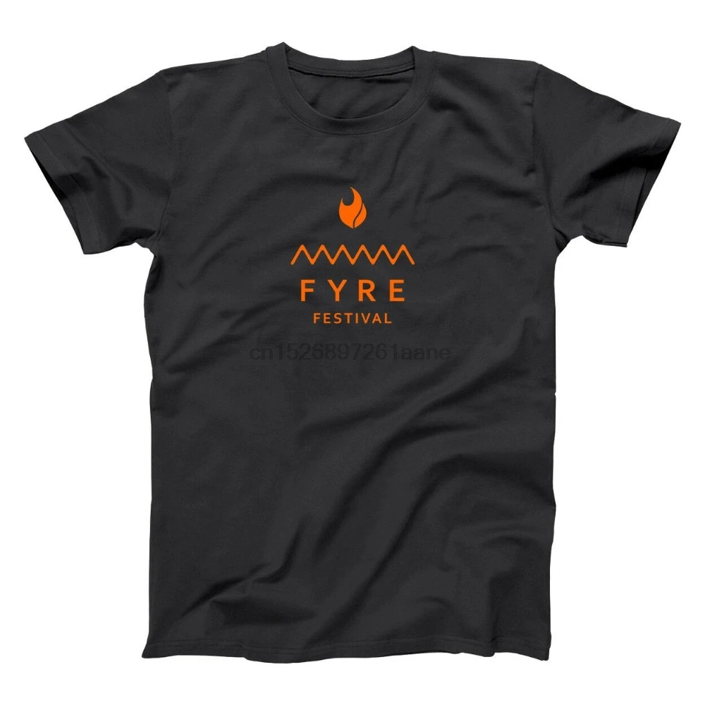 

Fyre Festival Orange - Party Music Bahamas Fest Black Men T-Shirt 2019 T Shirts for Cotton Summer Style Men T Shirt Clothes