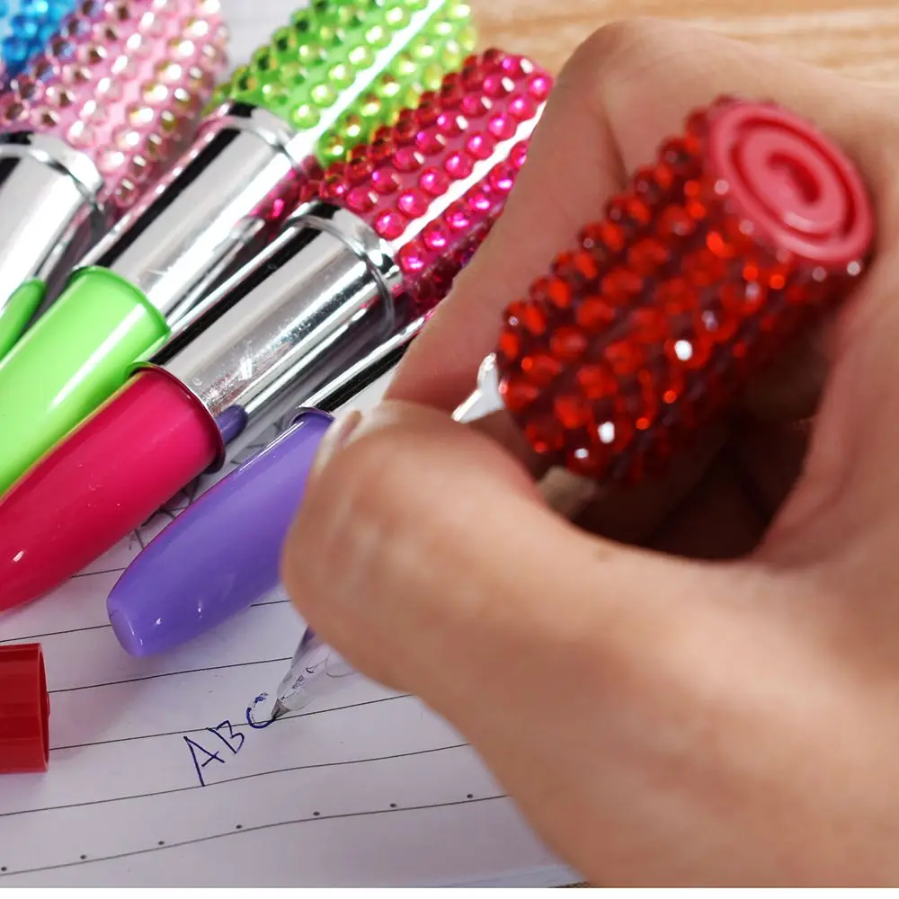 Горячая Распродажа шариковая ручка в форме губной помады разноцветная с