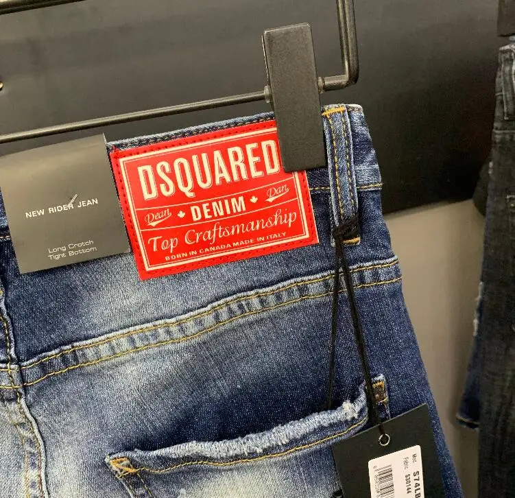 2021 Hot classic,Authentic DSQUARED2,Retro,Italian brand ,Women/Men Jeans,locomotive,Jogging jeans 978