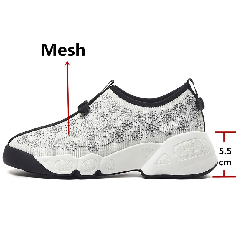 FEDONAS/2020 сезон весна лето блестящий кристалл женская обувь на плоской подошве