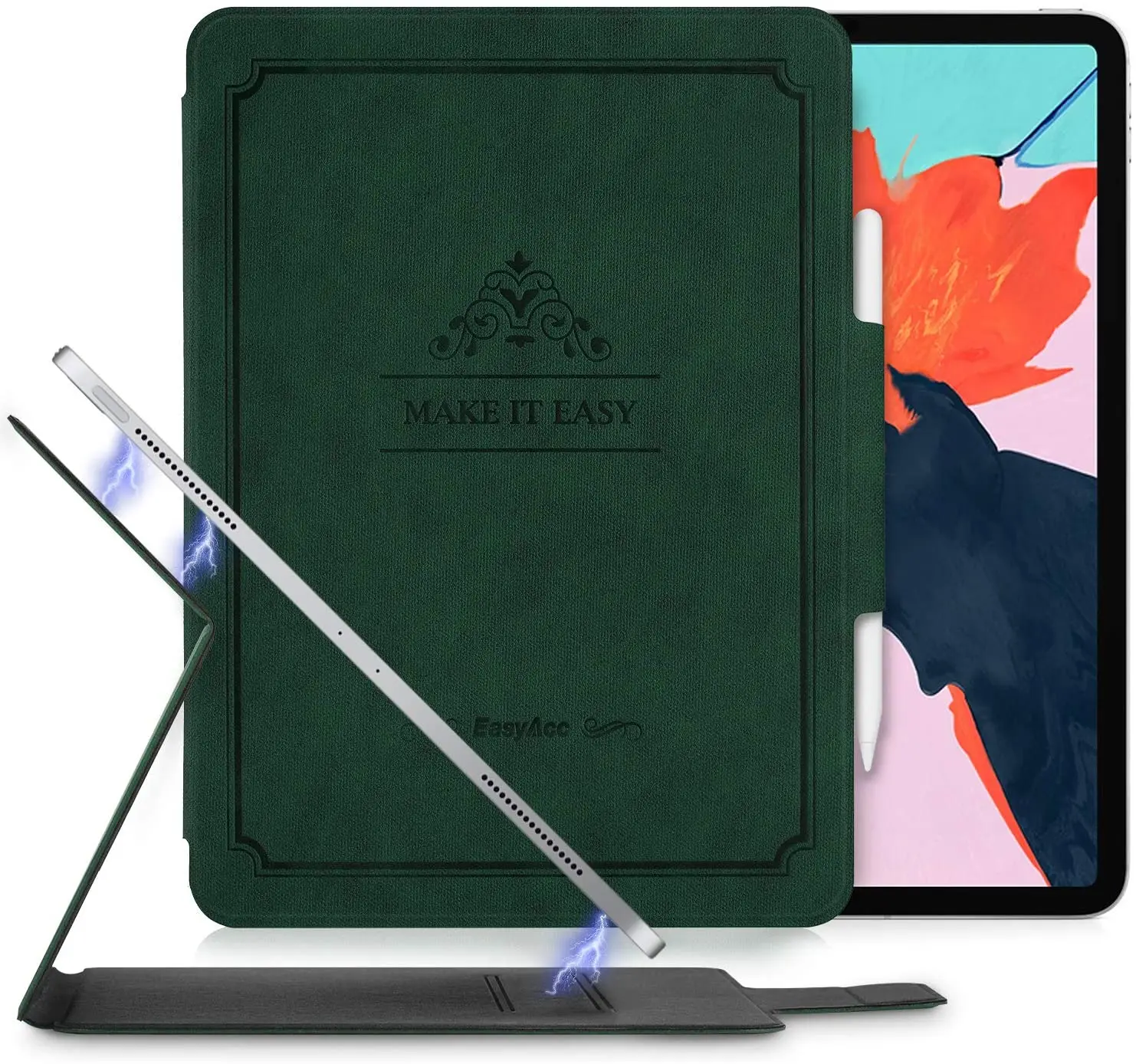 Магнитный чехол EasyAcc для iPad Pro 12 9 2018 держатель карандашей с функцией подставки
