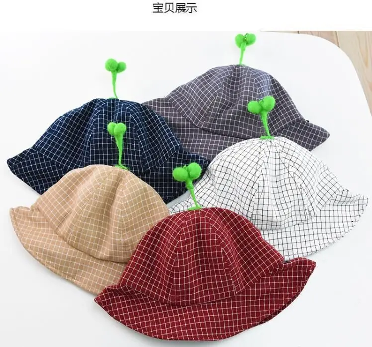 Детский козырек осень и зима мальчик девочка милая детская шляпа зеленые бутоны