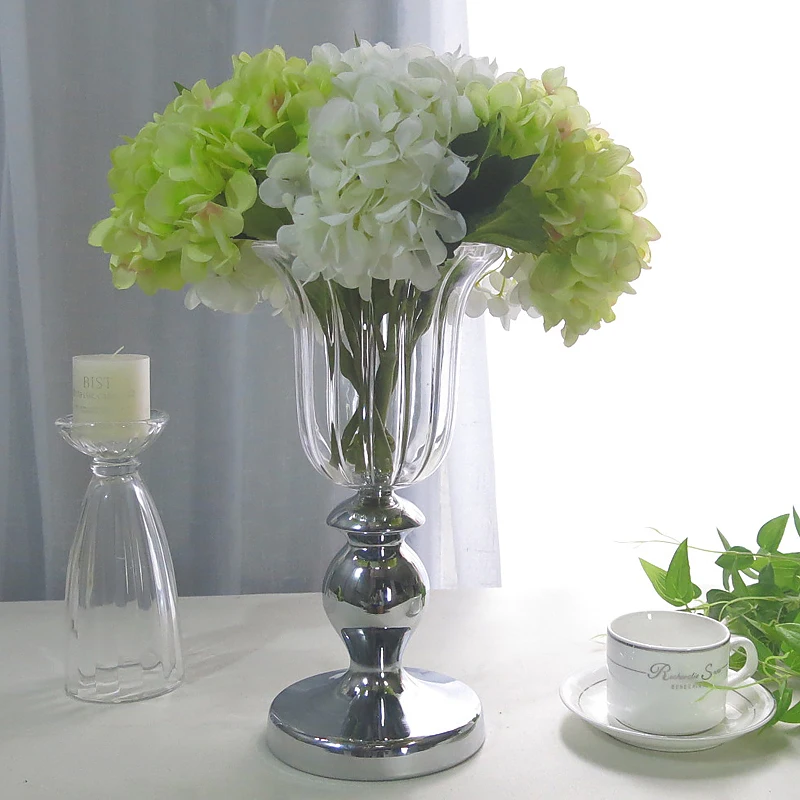 Роскошная ваза из хрустального стекла высокая прозрачная Классическая