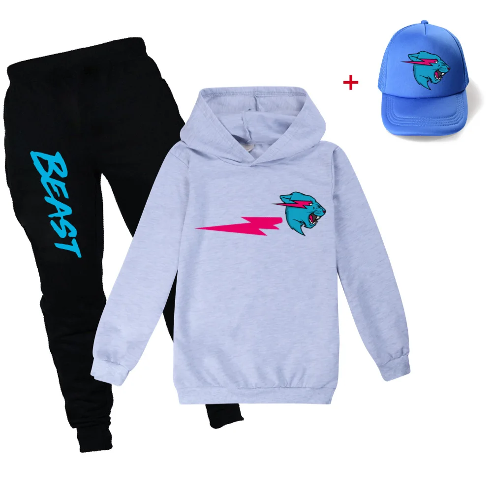 New Children's Clothing Sets Baby Birthday Suit Boys Tracksuits Kids Cartoon Cat 3D Print Sport Suits Hoodies Top+Pants 3pcs Set