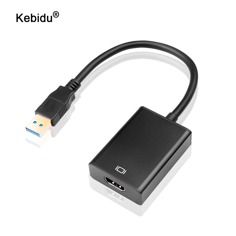 Kebidu 1080P 60 Гц HD портативный USB 3 0 к HDMI аудио видео адаптер преобразователь кабель