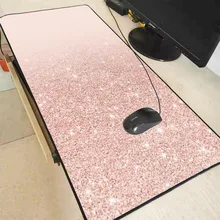 XGZ white pink marble Large Gaming Mouse Pad Lock Edge Mouse Mat Keyboard Pad Mousepad for Laptop Computer Notebook Desk Mat XXL