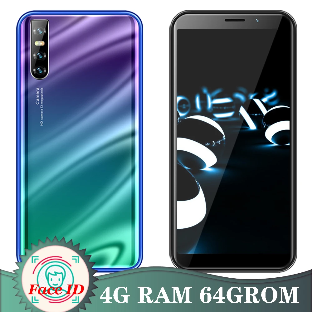 

P40 Global 3G WCDMA quad core smartphones 13MP 4GB RAM 64GB ROM face ID unlocked mobile phones android cheap celulars Play store