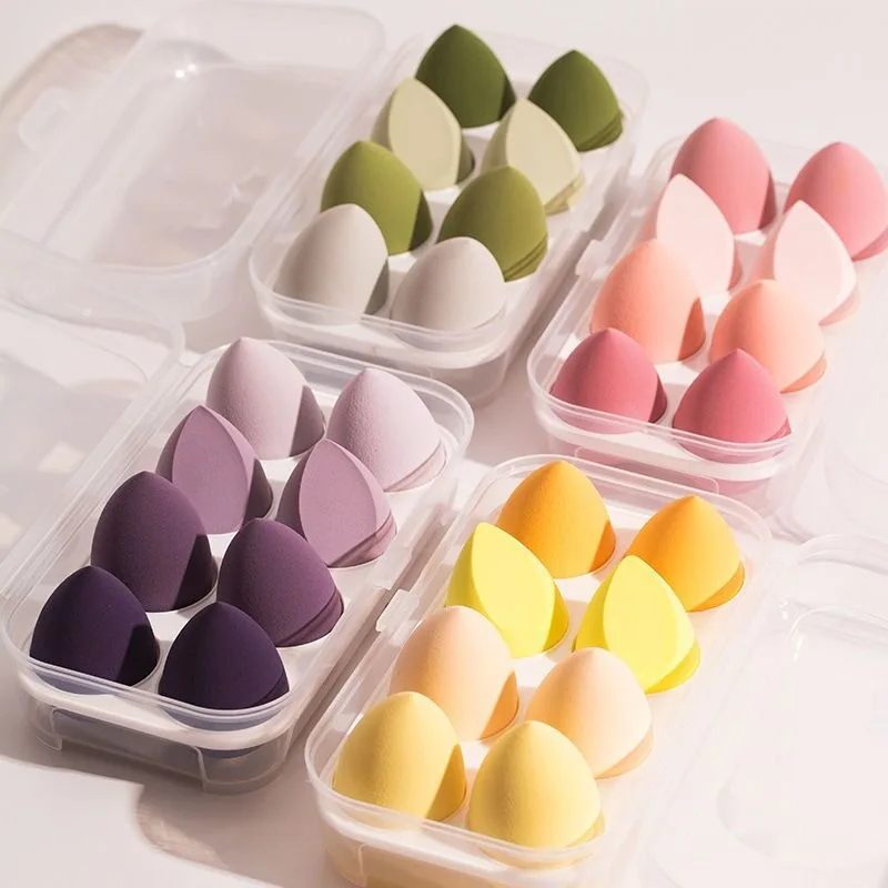 

4/8pcs Makeup Egg Beauty Blender Set Gourd Water Drop Puff Makeup Puff Set Colorful Cushion Cosmestic Sponge Tool Wet Dry Use