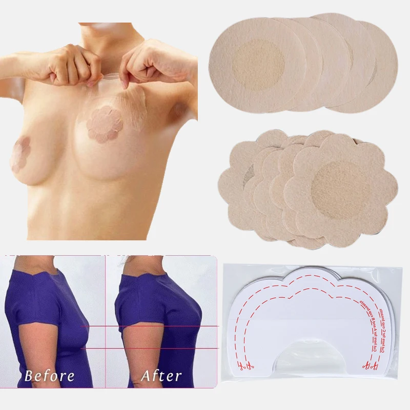 

30PCS Women Fashion Sexy Bare Breast Lift Push Up Nipple Stickers Bra Accessories Beauty Toiletry Kits Lingerie Vestidos