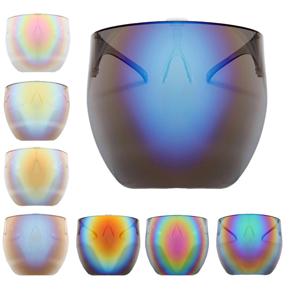 

Full Face Shield Unisex Oversize Shield Visor Sunglasses Plastic Lightweight Sun Glasses Protector Face Mask Anti-spray Mask