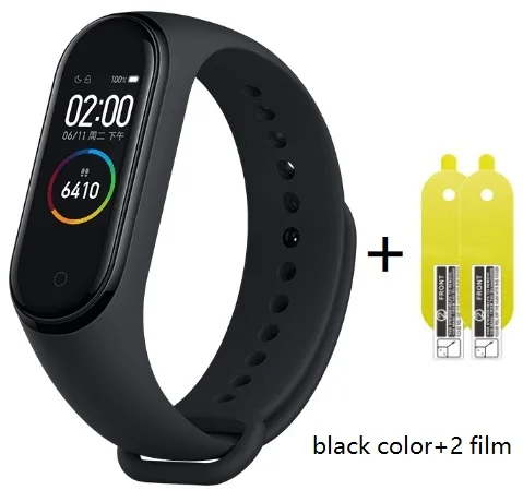 Флуоресцентный желтый Xiaomi MiBand 4 Смарт Bluetooth 5,0 Браслет фитнес-браслет AMOLED цветной сенсорный экран китайская версия - Цвет: Флуоресцентный желтый