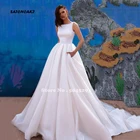 Женское свадебное платье It's yiiya, белое длинное платье без рукавов с глубоким круглым вырезом и открытой спиной в стиле бохо на лето 2019