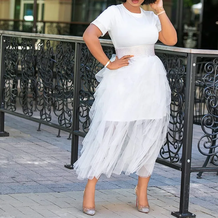 BKLD 2019 летний женский костюм из двух предметов: длинная футболка с коротким