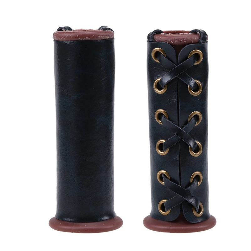 Posbay мотоциклетная Защитная крышка для руля мотокросса кафе гонщик Кожа рукоятка