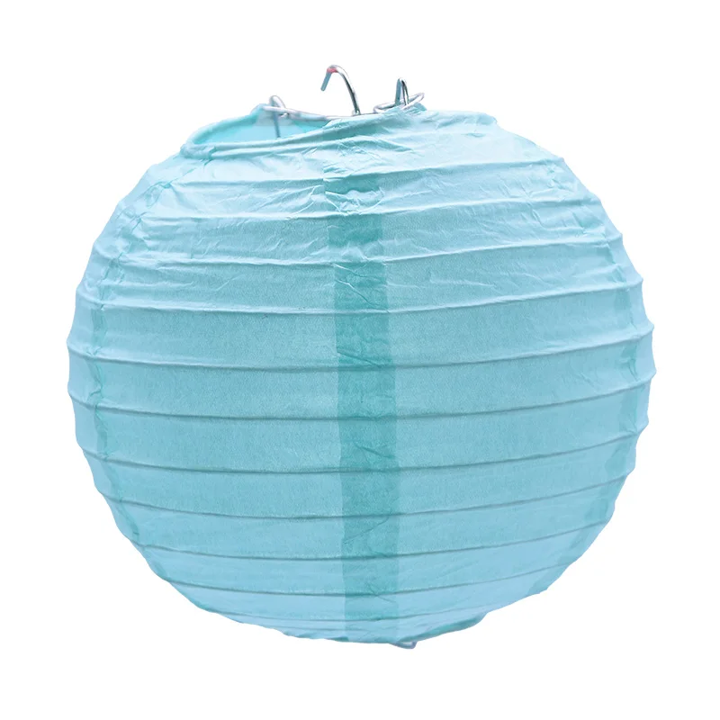PL12 Baby blue 1 шт. Круглый Китайский бумажный фонарь на день рождения, свадьбу, вечеринку, украшения, подарок, сделай сам, лампион, подвесной фонарь-шар вечерние принадлежности - Цвет: PL12 Baby blue