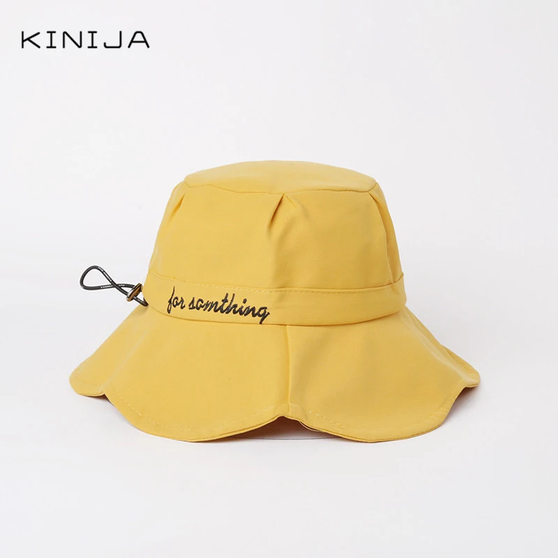 Летняя женская кепка в виде листа лотоса с боковым ведром Harajuku Рыбацкая Кепка