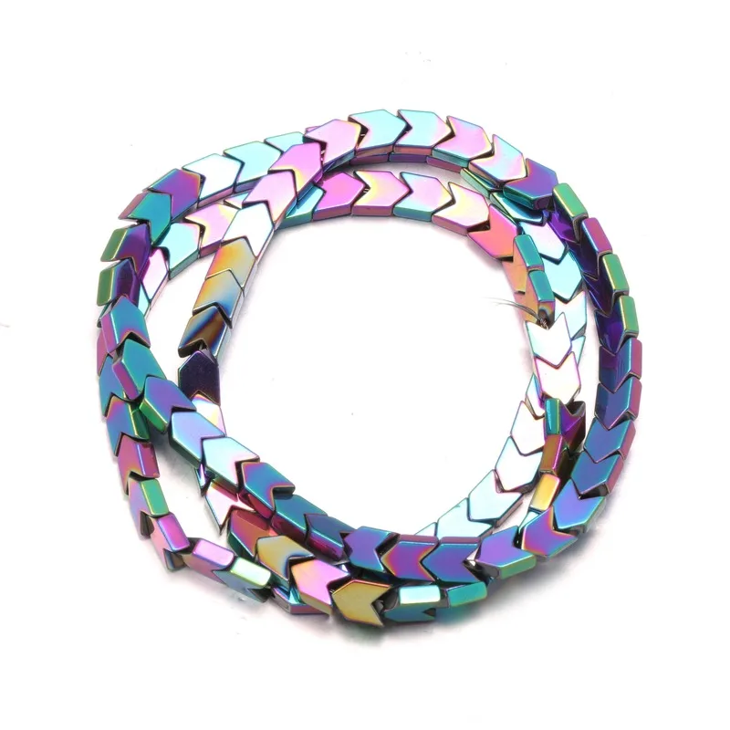 2020 модные гематитовые бусины в форме стрелы многоцветные для изготовления