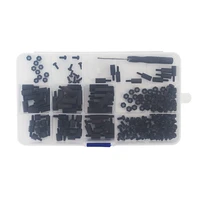 210 pcs raspberry pi nylon screw kit black plastic screws nuts suit m2 5 m3 case accessories with screwdriver