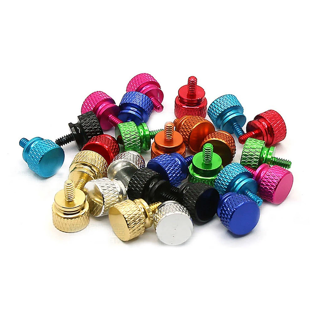 6#-32*6 Step Thumb Screw Aluminum Alloy M3.5 Computer Case Knurled Hand Screws Anodized Tighten Bolts Manual Adjusting DIY | Обустройство