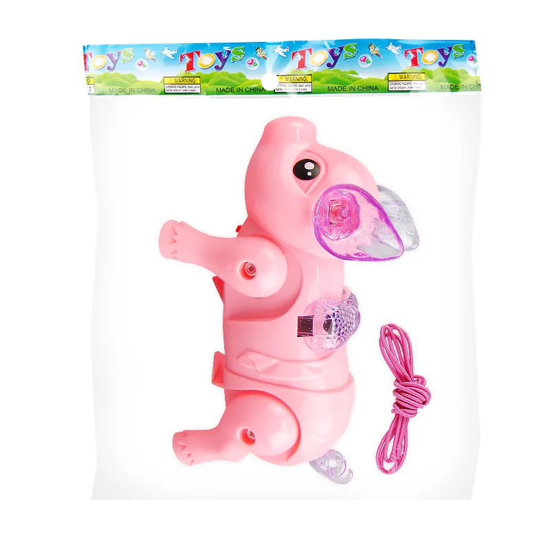 Lucky blessing свинья Электрическая Тяговый ремень поросенок может ходить светящаяся