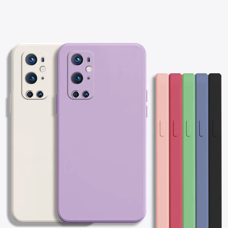 fashion square frame silicone phone case for oneplus 8t 8 7 7t pro case oneplus 9 pro 9r candy color soft protecive cover free global shipping