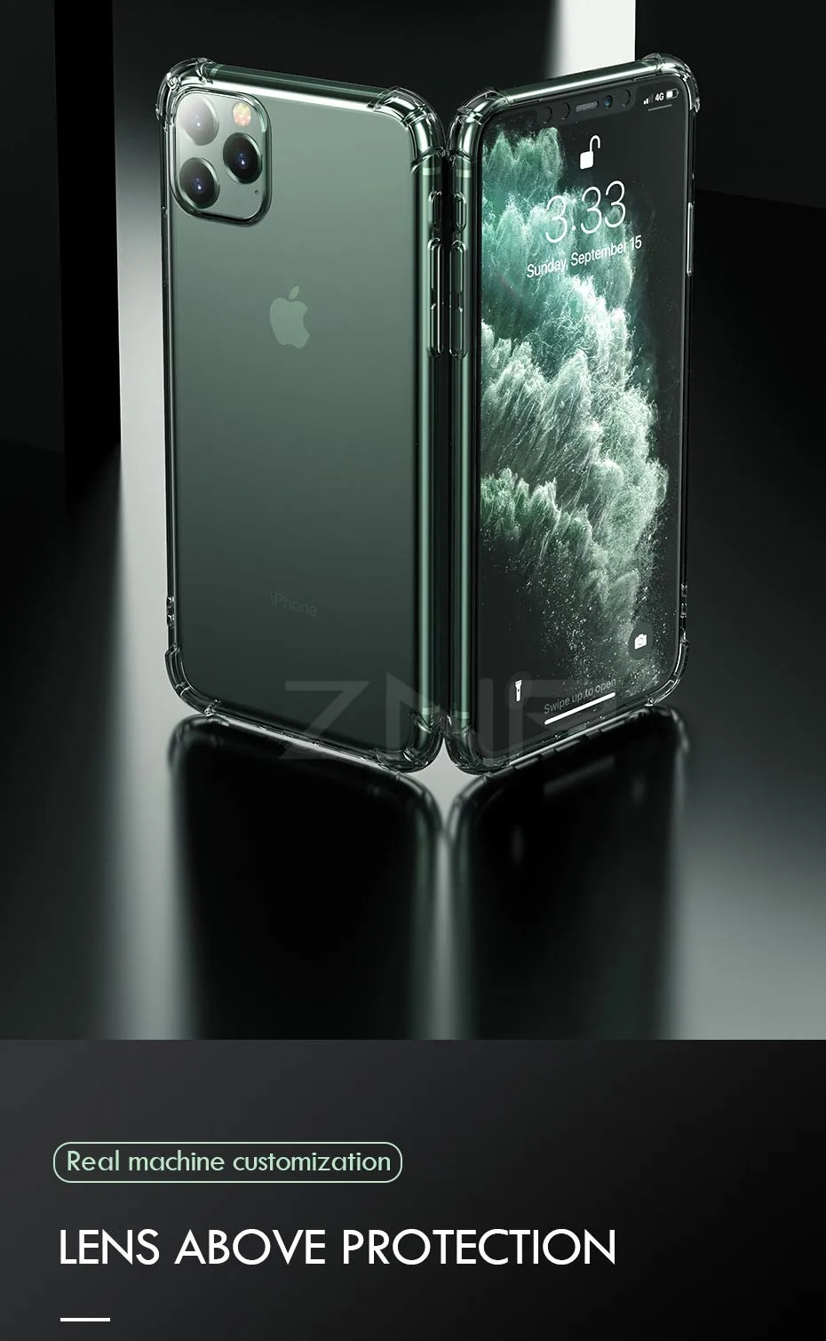 ZNP роскошный противоударный силиконовый чехол для iPhone 11 Pro Max мягкий прозрачный противоударный чехол s для iPhone X XR XS 11 Max чехол для телефона