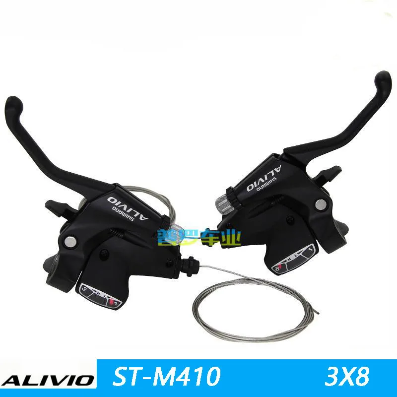 Black M410 Shimano ALIVIO ST-M410 3X8 24S MTB горная велосипедная передача соединение DIP переключения тормоза Ручка переключатель запчасти для велосипеда - Цвет: Black M410