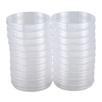 20 pack sterile plastic petri dishes 100mm dia x 15mm deep with lid