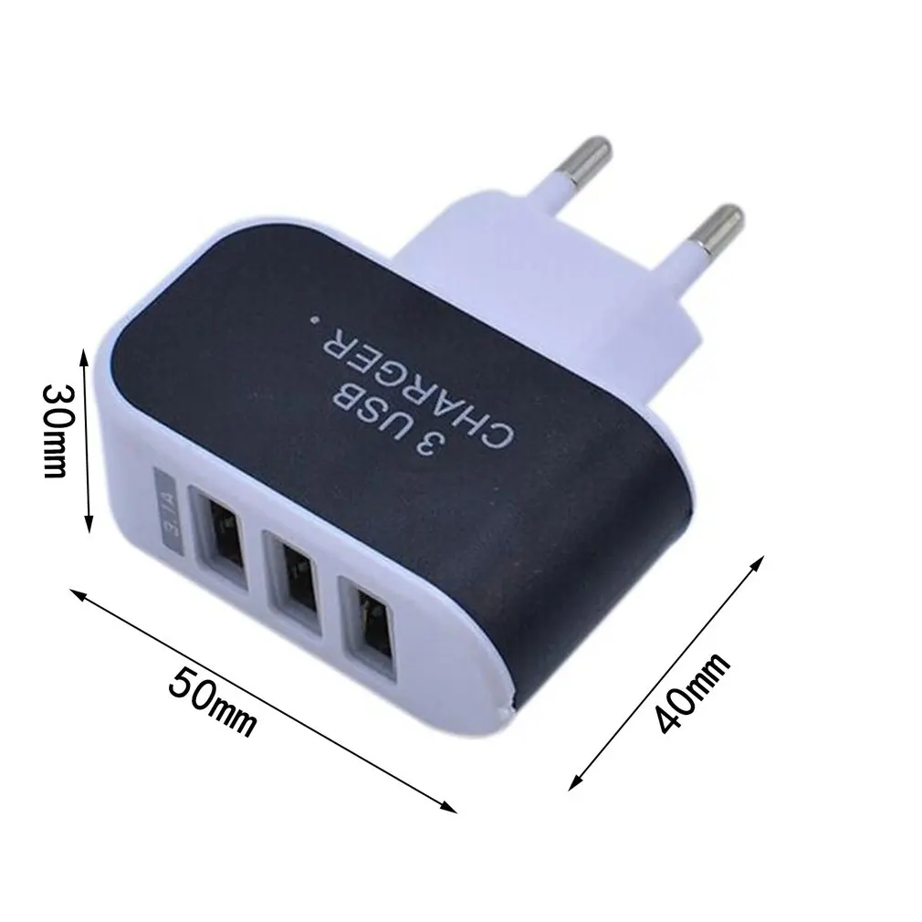 

5V 3.1A Triple USB Port Charger Wall Home Travel AC EU Plug Adapter Universal Fast Charging For Android Phone Mobile Smart
