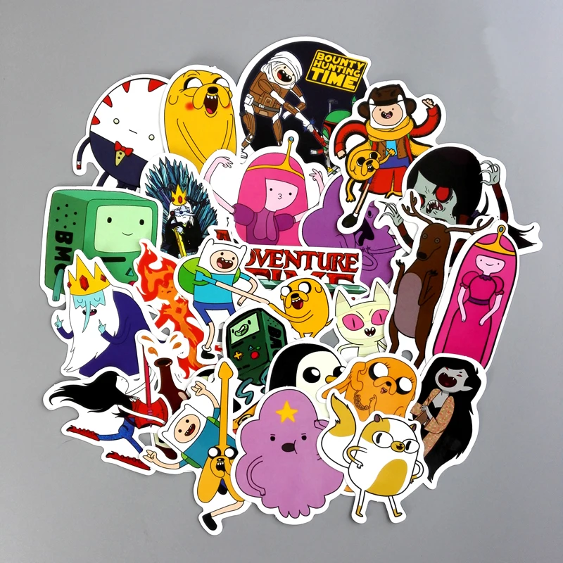 29 шт./компл. время приключений мультфильм ПВХ водонепроницаемый стикер для