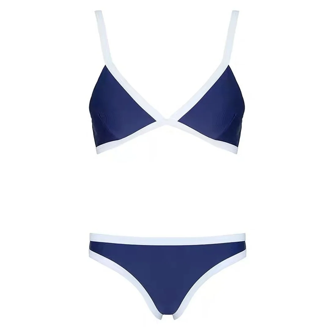 2020 Новый Глубокий V бикини треугольный купальник чашка разноцветные сексуальные