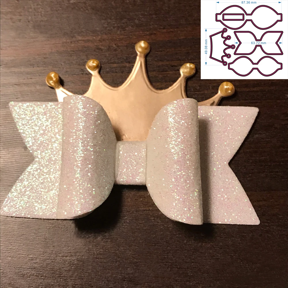 

New Crown Bow Flowers Metal cutting Die scrapbook Decoration embossed Photo album Decoration Card making DIY Handicrafts