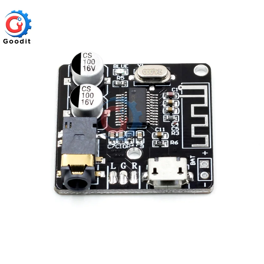 

VHM-314 Audio Receiver Module MP3 Lossless Decoder Board 3.7-5V Wireless Stereo Music Decoding Amplifier Board Bluetooth5.0/4.1