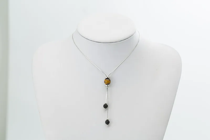 

1PC Diffuser Pendant Lava Stone Necklace Aromatherapy Jewelry Necklace