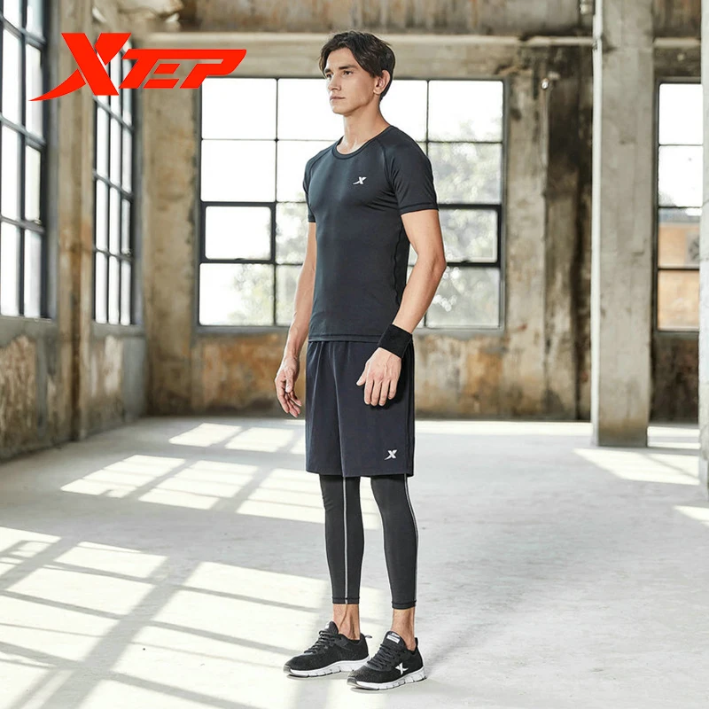 Xtep Мужская спортивная одежда 2018 осень новый легкий спортивный беговой Набор для