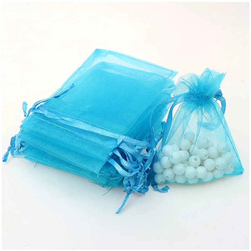 100 шт./лот 7x9 см оптовая продажа разные цвета мешочки из органзы для свадебной