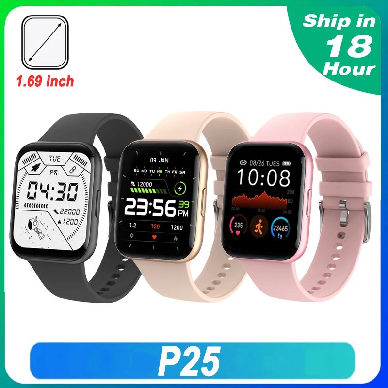 

Смарт-часы P25, Bluetooth, IP68, 2022 дюйма, PK IWO W37 Pro W27
