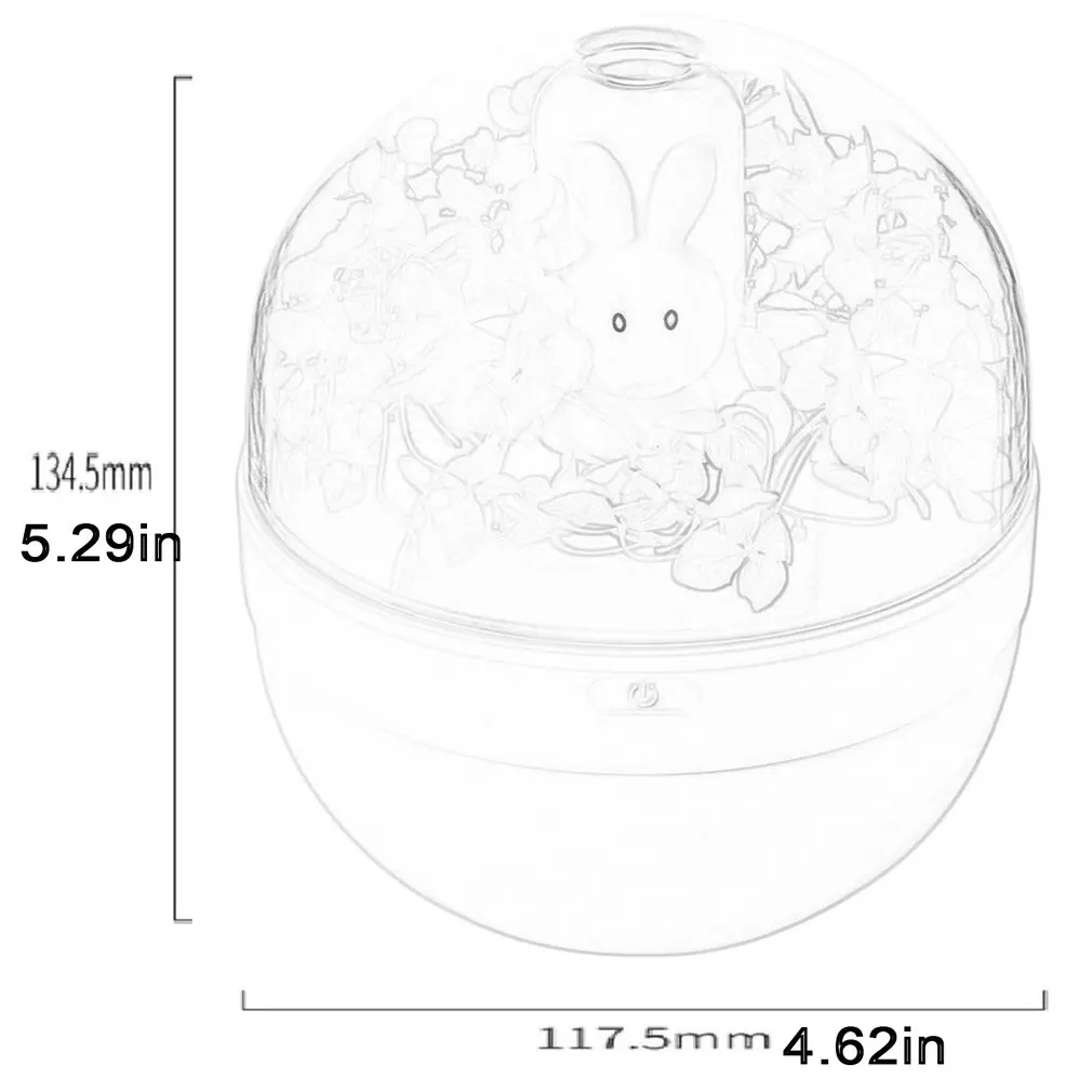 

780ml Creative Mini USB Humidifier Portable Home Office Night Light Mute Heavy Fog Aromatherapy Machine Bedroom Sprayer