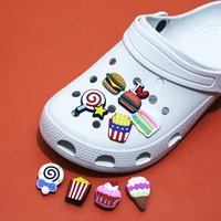 cute ice cream food buckle decoration garden shoe accessories suitable for crocodile jibz childrens gift