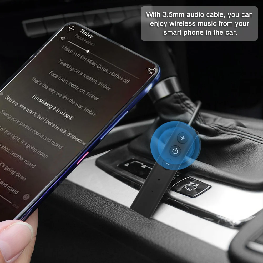 Bluetooth приемник BT 5,0 беспроводной аудио адаптер Hands-free с AUX микрофона выход для наушников динамик