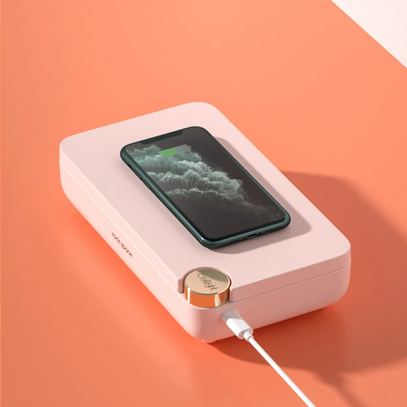 

rock space UV Sterilizer Box Esterilizador Ultraviolet Ray Disinfection Cabinet for Jewelry Phone Watch 10W Wireless Charger