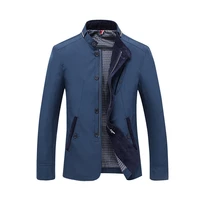 new fashion brand new arrival spring autumn men casual jacket business stand collar outwear men coat size l 4xl