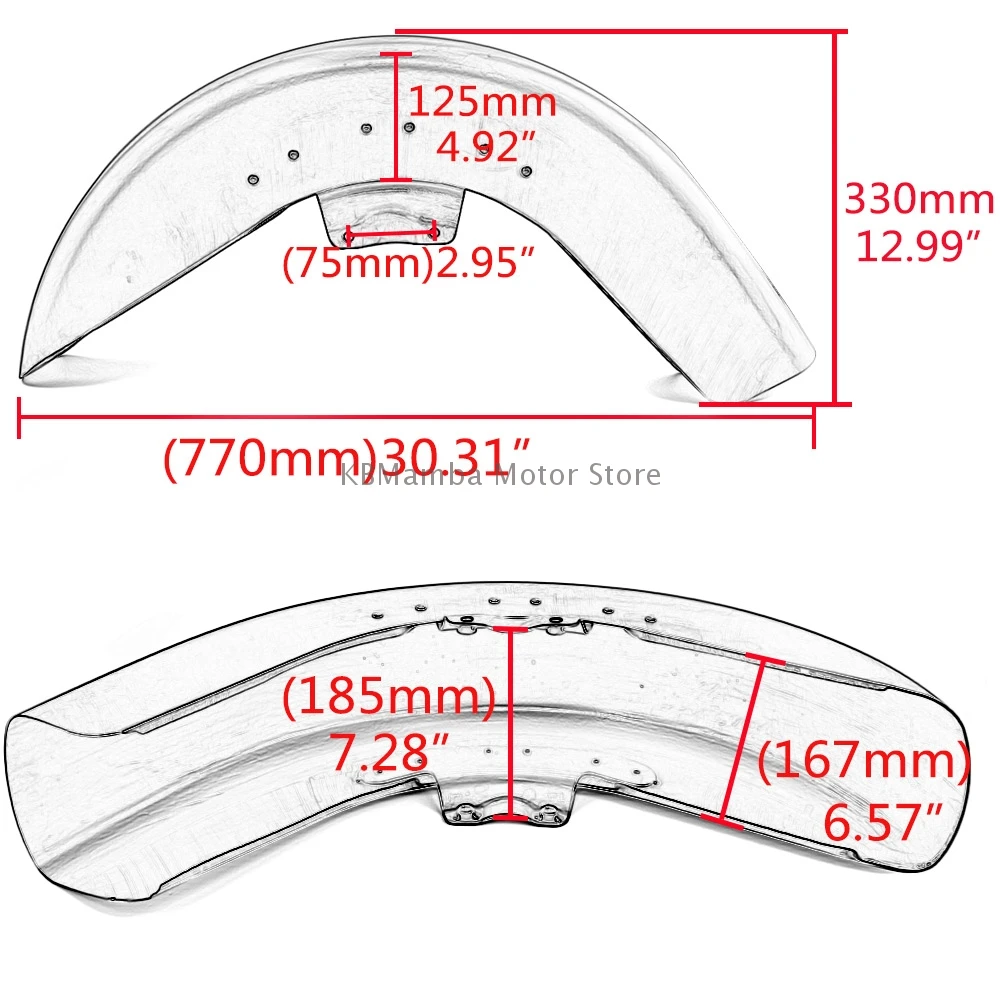 

Motorcycle Unpainted Mudguard Front Fender For Harley Touring Road King Electra Glide Street Road Glide Ultra Classic 1989-2013