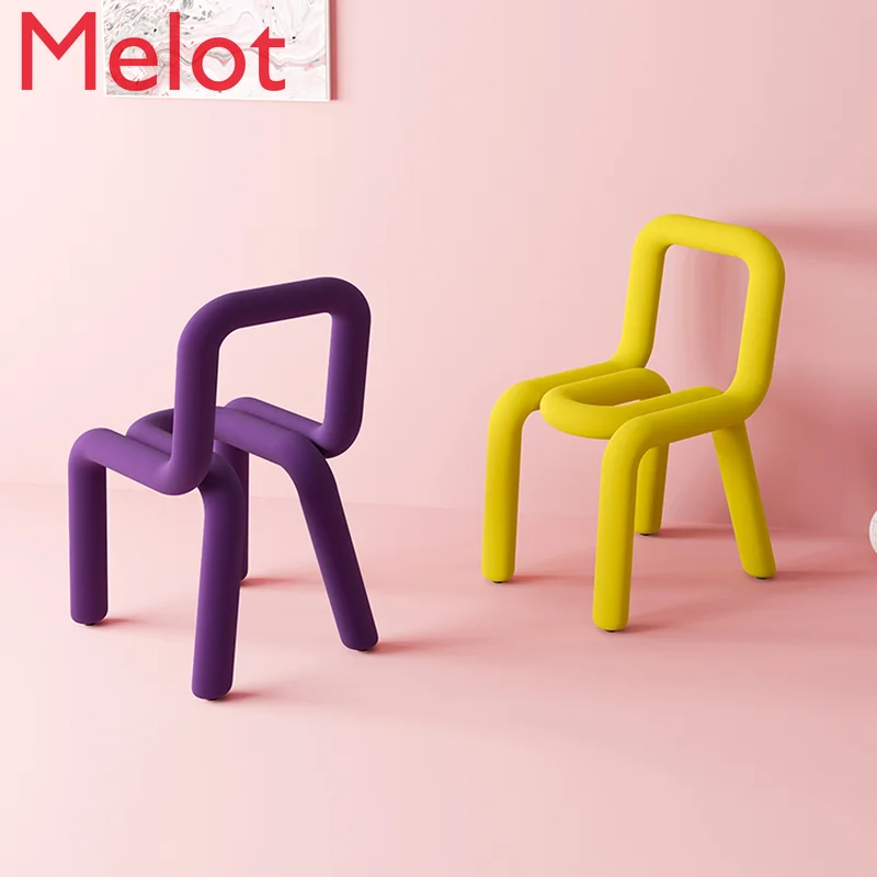

European High-End Art Personalized Garden Leisure Chair Modern Minimalist Shaped Dining Chair Single-Seat Sofa Chair